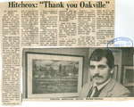 Hitchcox: "Thank you Oakville"