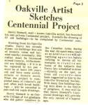 Oakville Artist Sketches Centennial Project