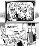 Steve Nease Editorial Cartoons: Curly, Larry & Ed