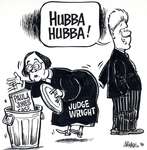 Steve Nease Editorial Cartoons: Bill Clinton and Judge Wright