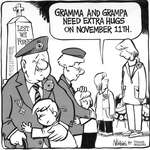 Steve Nease Editorial Cartoons: Hugs on November 11th