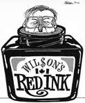 Steve Nease Editorial Cartoons: Wilson's Red Ink
