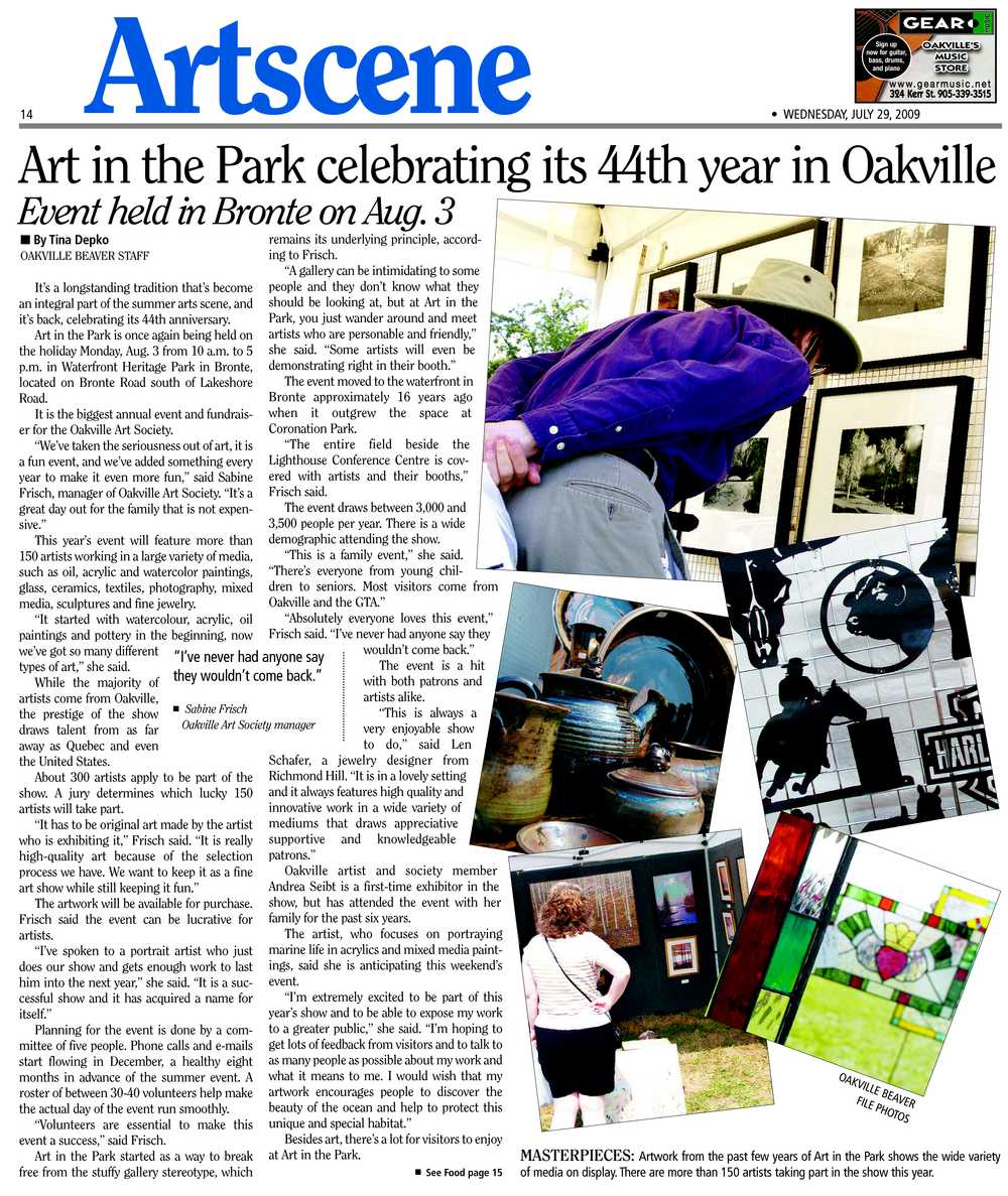 Art in the Park celebrate 44 years in Oakville