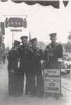 HMCS Oakville crew memebers in Oakville on the day of the christening parade, November 5, 1941