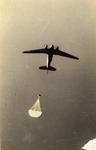 Plane parachuting supplies during training of the First Special Service Force in Helena, Montana, c. 1942-1943