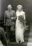 William and Margaret Sinclair on their wedding day in Surrey, England, 1943