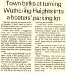 Town balks at turning Wuthering Heights into a boater's parking lot