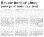Bronte harbor plans pass preliminary test