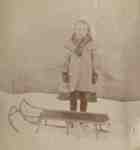 Winnie Brooman and sled.