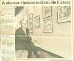 A pleasant lesson in Oakville's history