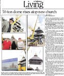 50-ton dome rises atop new church