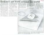 Erskine's art worn around the world