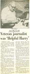 Veteran journalist was 'Helpful Harry'