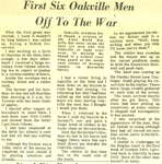 First six Oakville men off to the war