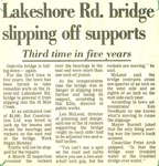Lakeshore Rd. bridge slipping off supports