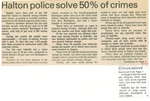 Halton police solve 50% of crimes