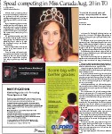 Speed competing in Miss Canada Aug. 20 in TO