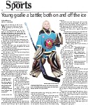 Young goalie a battler, both on and off the ice