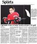 Capizzano looks to help Canada reclaim U18 gold