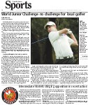 World Junior Challenge no challenge for local golfer