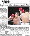 Oakville boxer holding nothing back in pursuit of title