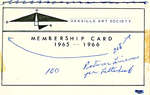 Oakville Art Society Membership Card 1965-1966