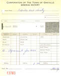 Corporation of the Town of Oakville 'General Receipt'
