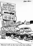Steve Nease Editorial Cartoons: North Oakville Car Wash (Red Clay Special)
