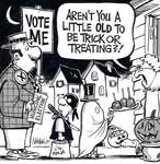 Steve Nease Editorial Cartoons: Trick or Treating (Municipal Election)