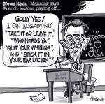 Steve Nease Editorial Cartoons: Joe Clark's French Lessons