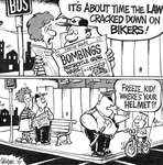 Steve Nease Editorial Cartoons: Cracking Down on Bikers