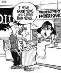 Steve Nease Editorial Cartoons: Good & Bad Unemployment News