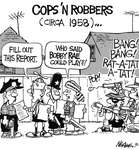 Steve Nease Editorial Cartoons: Cops n' Robbers (c. 1958)