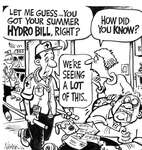 Steve Nease Editorial Cartoons: Summer Hydro Bill