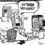 Steve Nease Editorial Cartoons: DId Tiger win again?