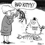 Steve Nease Editorial Cartoons: Bad Kitty!