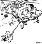 Steve Nease Editorial Cartoons: Kim Campbell's Shipborne Helicopters