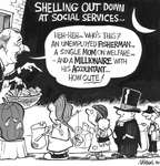 Steve Nease Editorial Cartoons: Shelling Out at Social Services