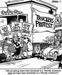 Steve Nease Editorial Cartoons: Truckers' Blockade