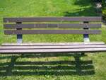 Bench and plaque donated by Bronte Horticultural Society, Chris Vokes Memorial Park
