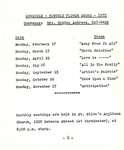 Bronte Horticultural Society Monthly Flower Shows Schedule (1975)