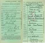 Notice and Return of Birth for Audrey Marion Holbrook