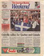 Oakville rallies for Quebec and Canada