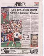 Lang sees action against Olympic champion Norway