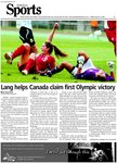 Lang helps Canada claim first Olympic victory
