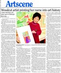 Woodcut artist printing her name into art history