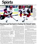 Reunion put fun back in hockey for Donati twins