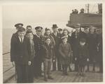 Dignitaries and students on board HMCS Oakville, November 5, 1941