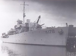 HMCS Oakville in Lunenburg N.S. while in refit immediately after V.E. Day