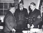 Lt. Hal Lawrence and P.O. Arthur Powell meet with Mayor F.H. Laguardia in New York City
